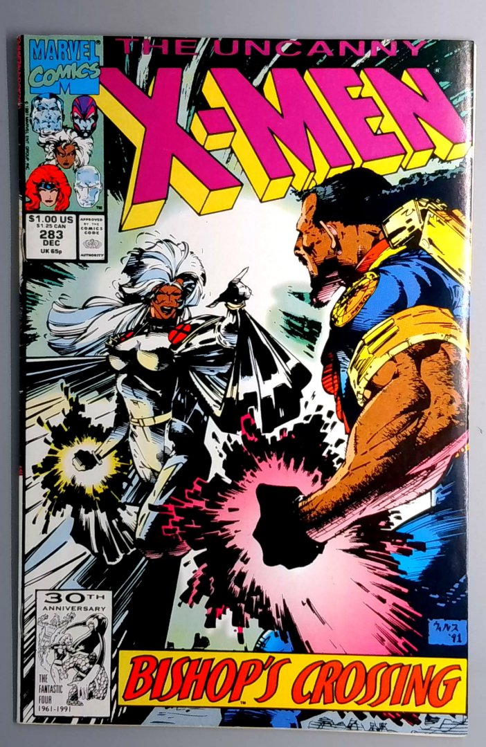 Uncanny X-Men #283 FN- 1st Full Appearance of Bishop Marvel 1991