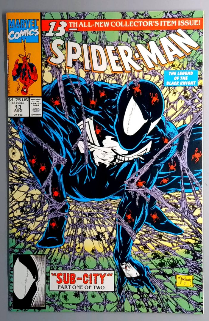 Spider-Man #13 VF/NM Black Costume Returns Marvel 1991