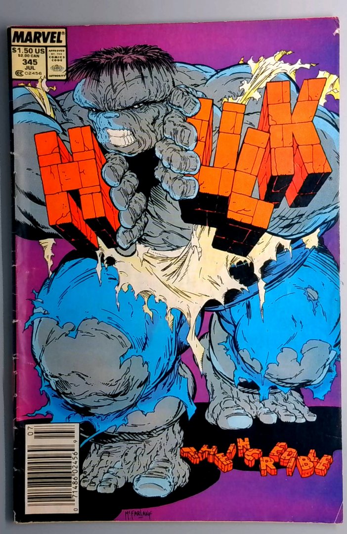 Incredible Hulk #345 VG+ Newsstand Edition Marvel 1988