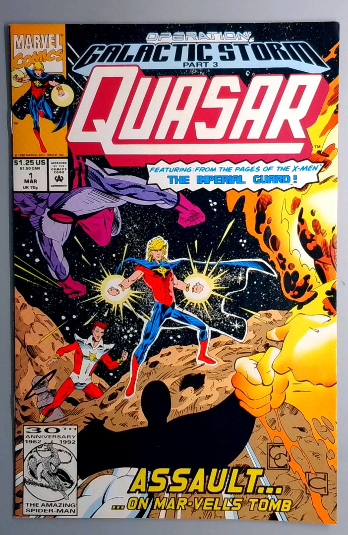 Quasar #32 Error Edition, Has Issue 1 on Cover Marvel 1992