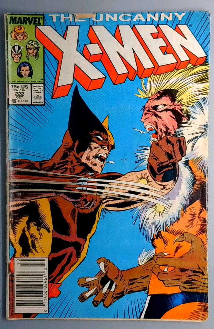 Uncanny X-Men #222 GD X-Men Versus the Marauders Newsstand Edition Marvel 1987