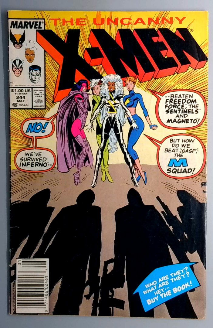 Uncanny X-Men #244 VG- 1st Appearance of Jubilee Newsstand Edition Marvel 1989
