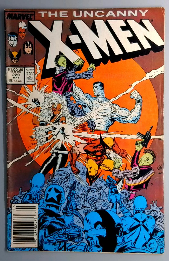 Uncanny X-Men #229 1st Appearance of the Reavers, Newsstand Marvel