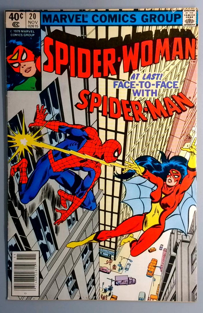 Spider-Woman #20 FN- 1st Meeting of Spider-Woman and Spider-Man Newsstand Edition Marvel