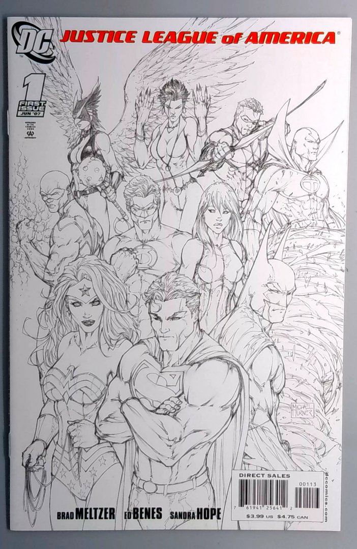 Justice League of America #1 NM Turner Sketch Variant DC 2006