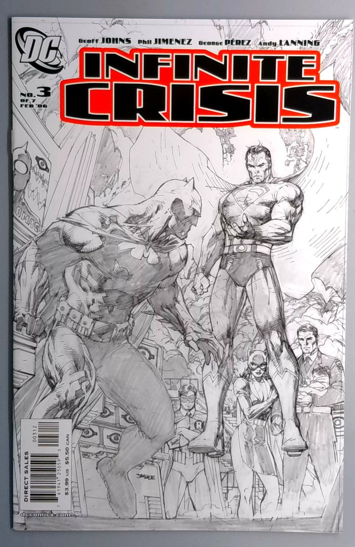 Infinite Crisis #3 NM 2nd Print Sketch Variant DC 2006