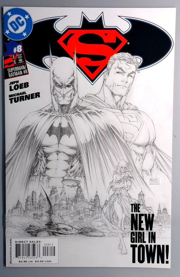 Superman/Batman #8 NM 2nd Printing Sketch Cover by Turner DC 2004