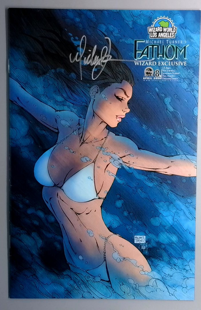 Fathom Wizard Exclusive #8 NM Signed Michael Turner Aspen