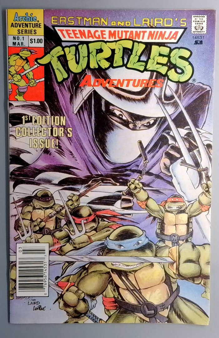 Teenage Mutant Ninja Turtles Adventures #1 FN Newsstand 1989