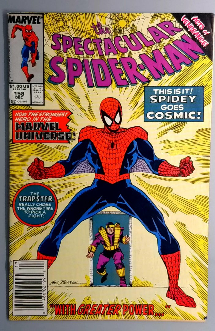 Spectacular Spider-Man #158 Cosmic Spider-Man Newsstand Edition Marvel 1989