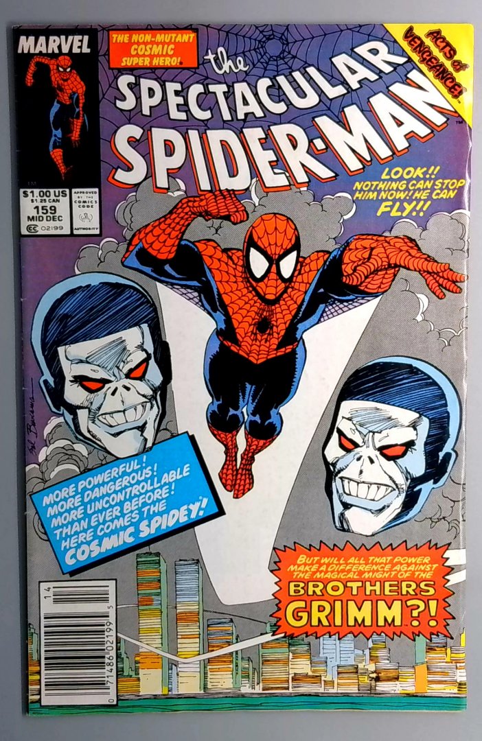 Spectacular Spider-Man #159 Cosmic Spider-Man Newsstand Edition Marvel 1989