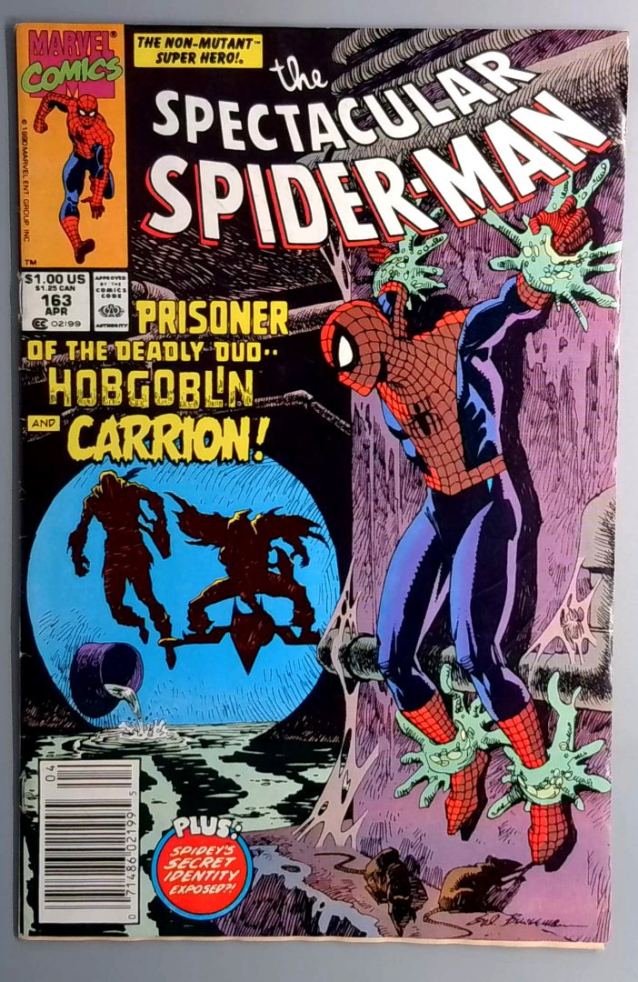 Spectacular Spider-Man #163 Hobgoblin Newsstand Edition Marvel 1990
