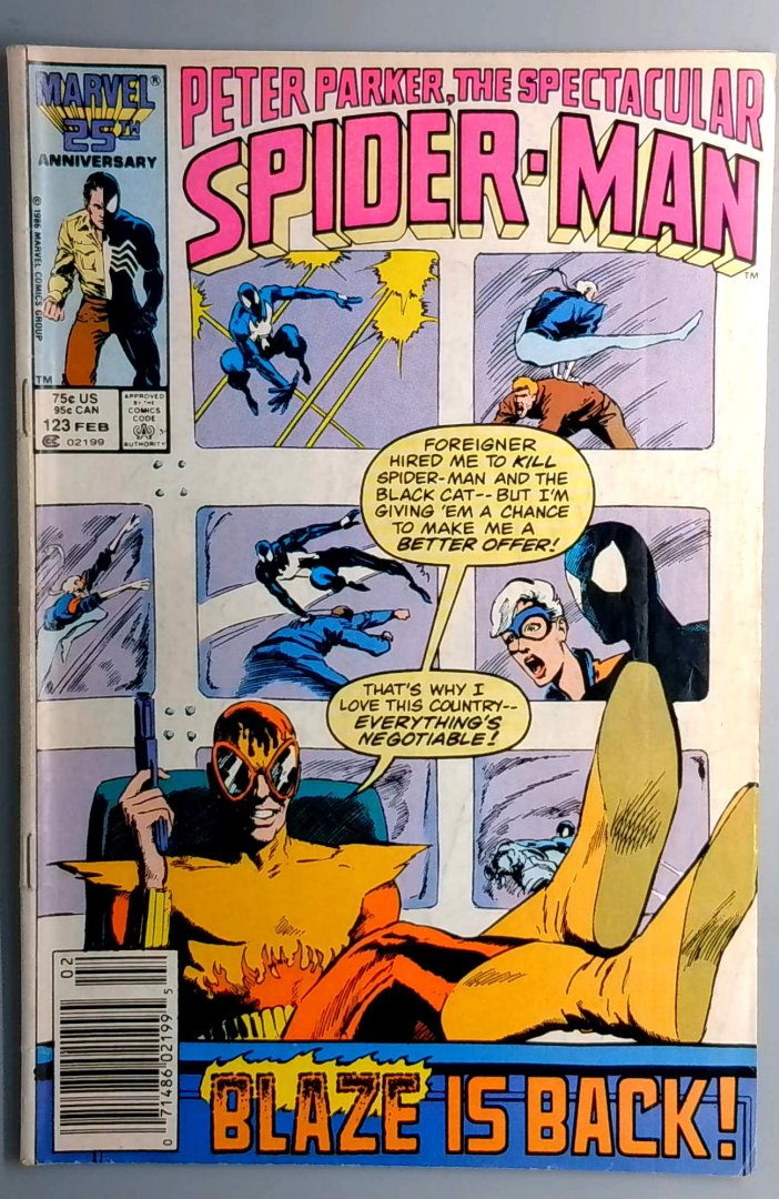 Spectacular Spider-Man #123 Newsstand Edition Marvel 1987