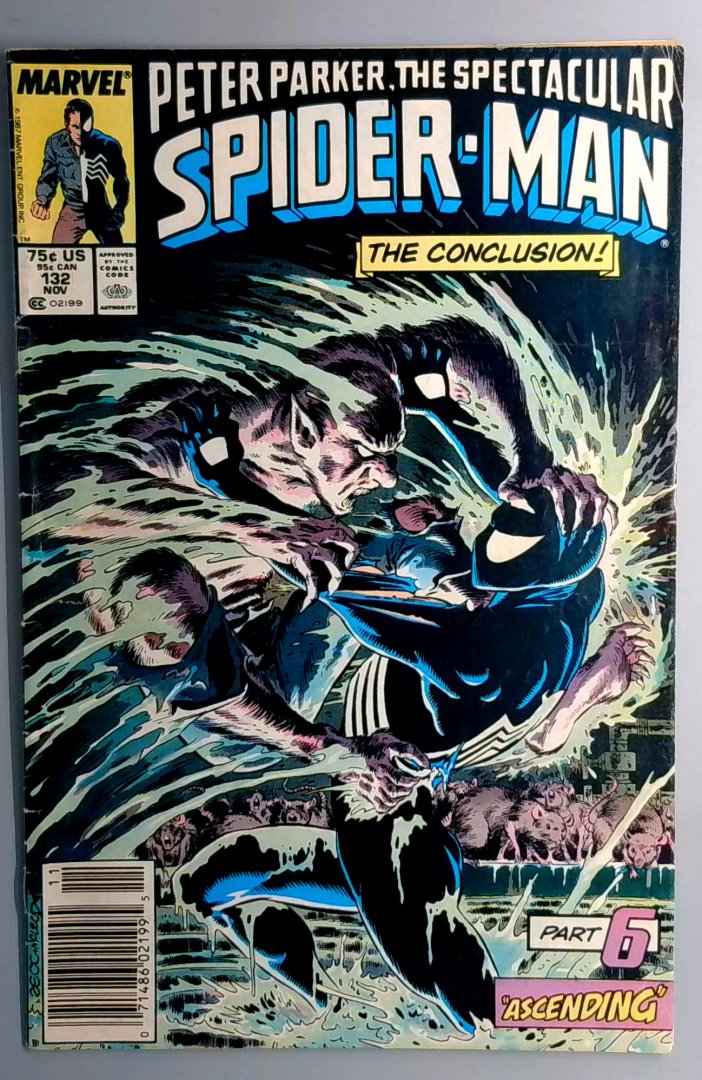 Spectacular Spider-Man #132 VG- Kravens Last Hunt Part 6 Newsstand Edition Marvel