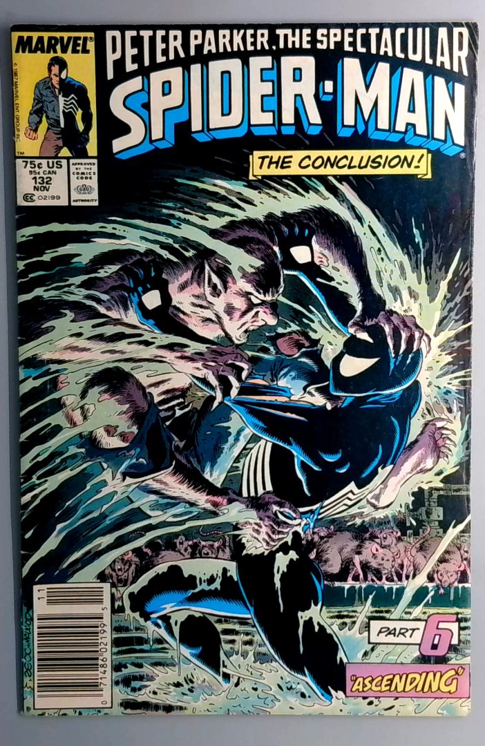 Spectacular Spider-Man #132 VG+ Newsstand Marvel 1987 Copy2