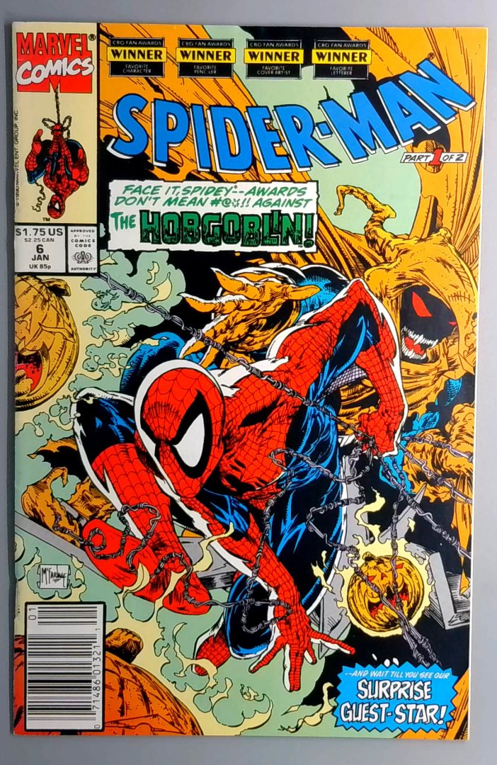 Spider-Man #6 VF Newsstand Edition Marvel 1991