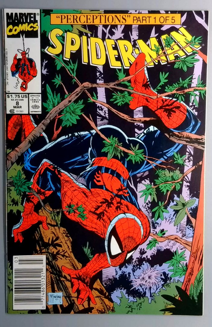 Spider-Man #8 VF- Newsstand Edition Marvel 1991