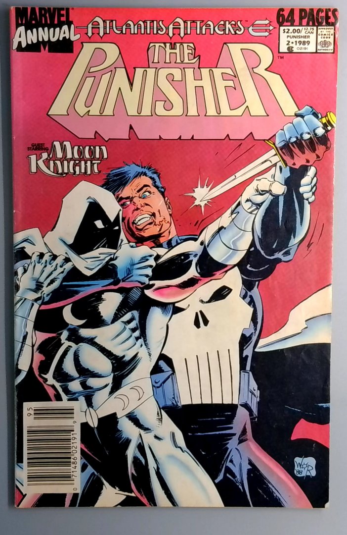 Punisher Annual #2 Punisher Vs Moon Knight Newsstand Edition Marvel 1989