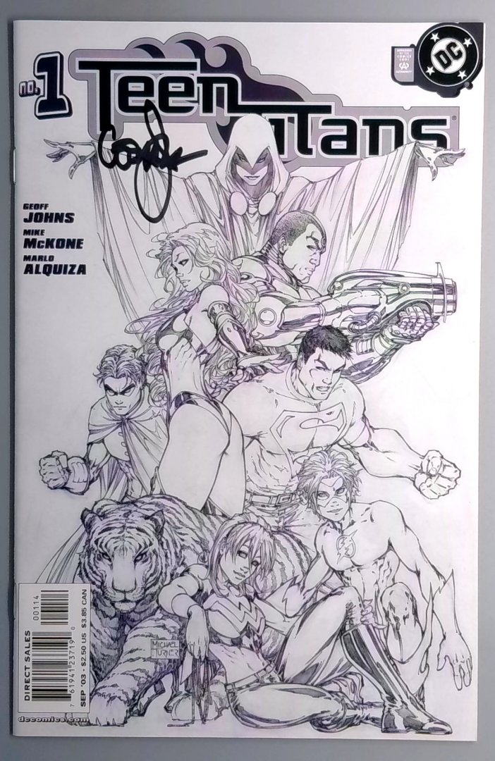 Teen Titans #1 NM 4th Print Signed by Geoff Johns DC Comics 2003