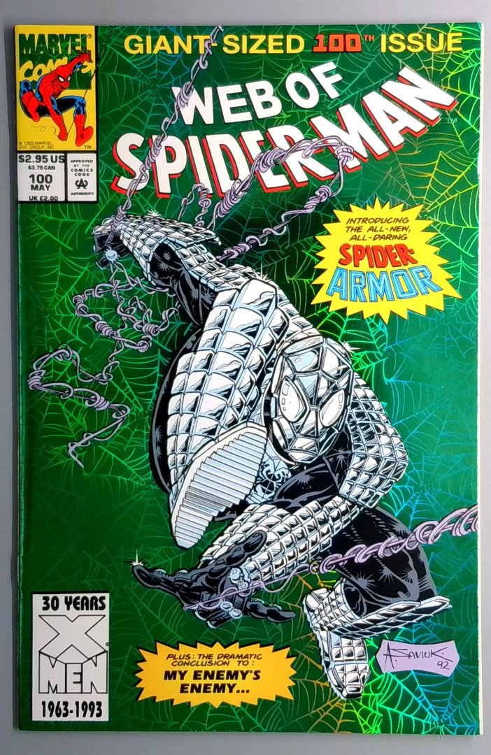Web of Spider-Man #100 NM 1st Spider Armor Marvel 1993