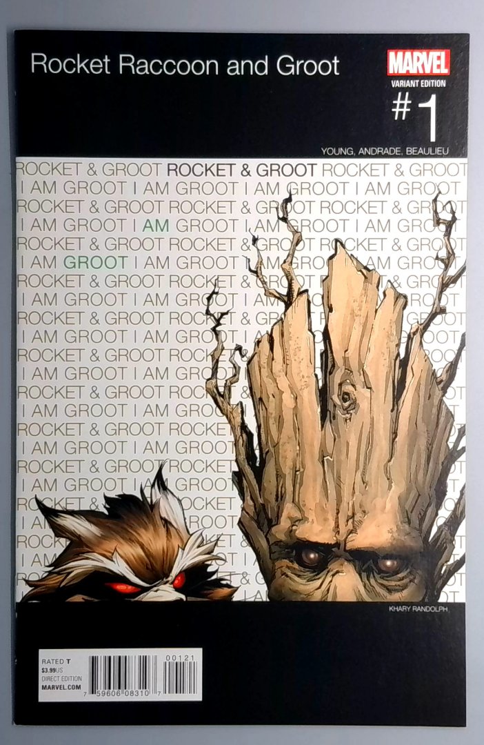 Rocket Raccoon and Groot #1 NM- Hip Hop Variant Marvel