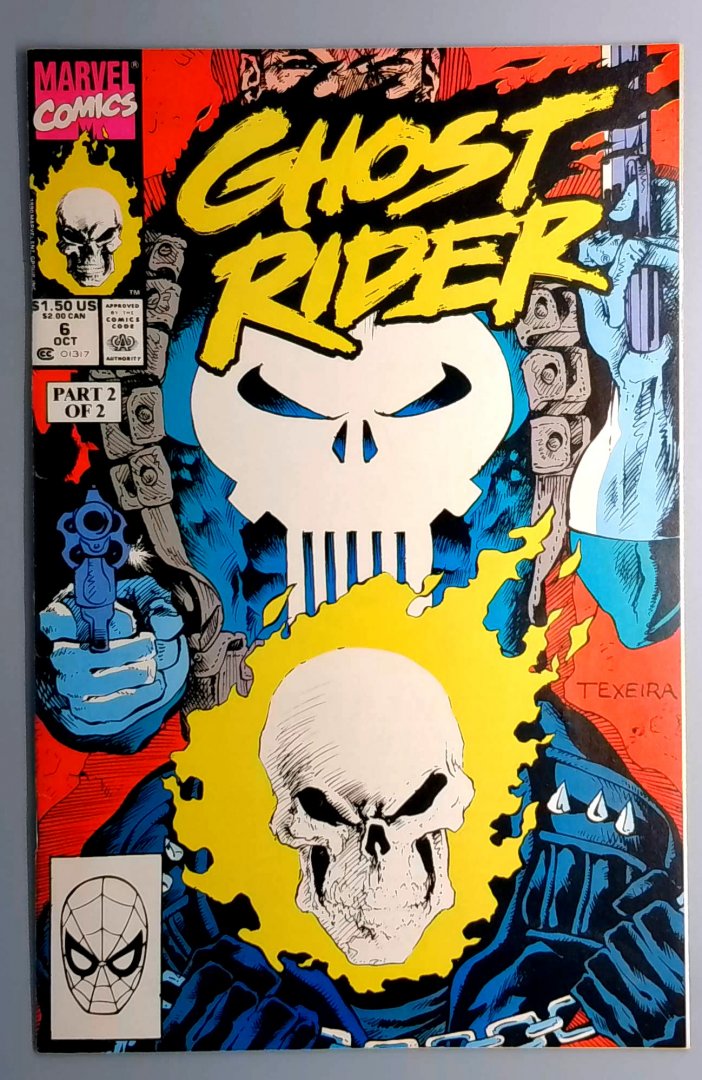 Ghost Rider #6 VF+ Punisher frank Castle Appearance Marvel 1990