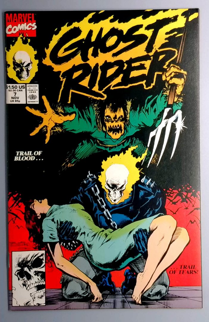 Ghost Rider #7 VF+ Marvel Comics 1990