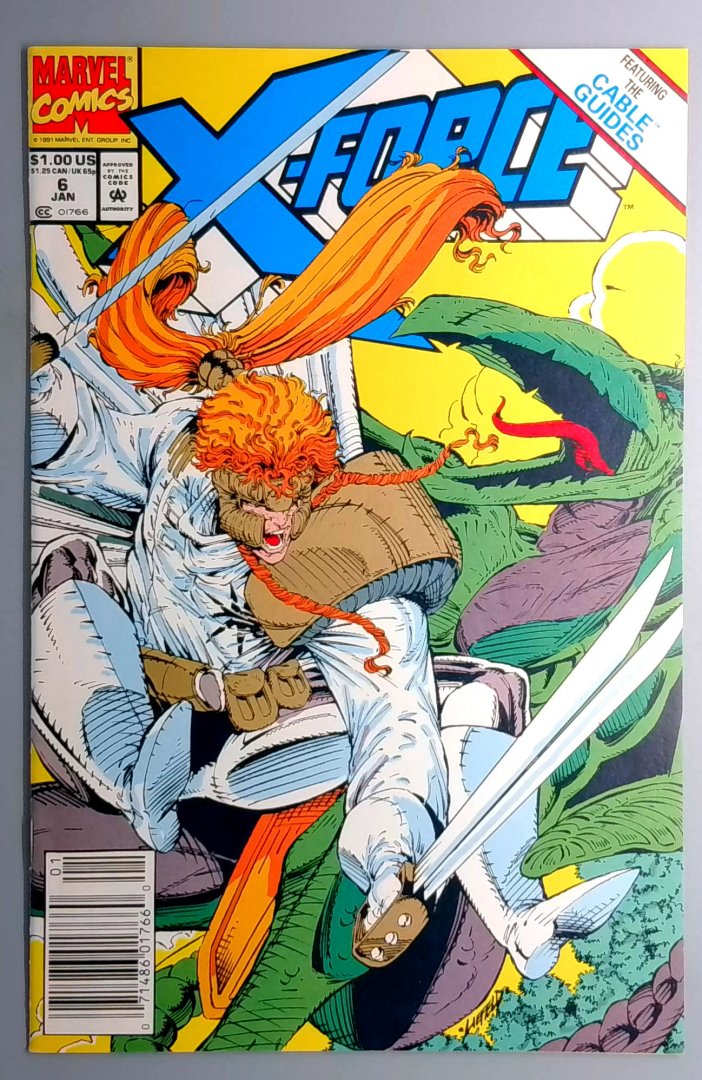 X-Force #6 VF/NM Newsstand Edition Marvel 1992