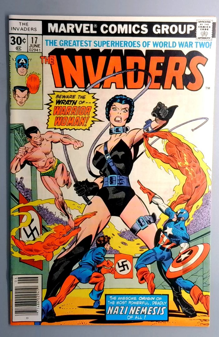 Invaders #17 VF/NM 1st Appearance of Warrior Woman Marvel 1977