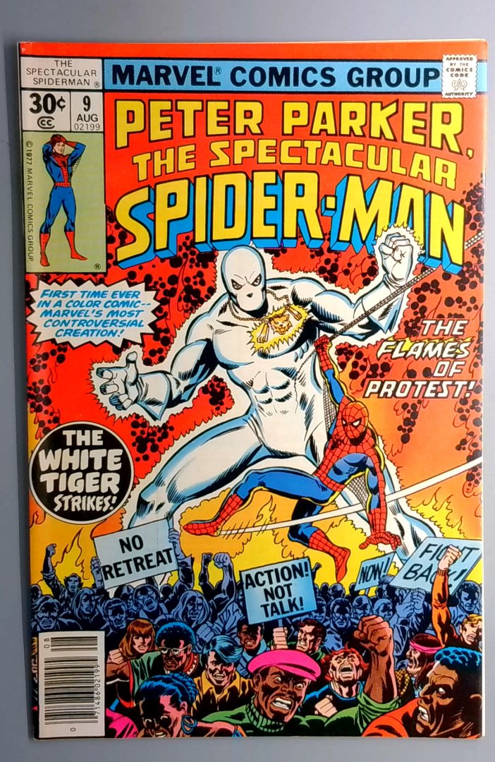 Spectacular Spider-Man #9 NM- 1st Comic Appearance of White Tiger Marvel 1977