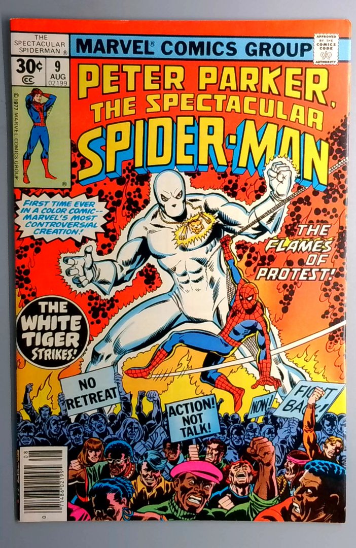 Spectacular Spider-Man #9 VF/NM 1st Comic Appearance of White Tiger Marvel 1977