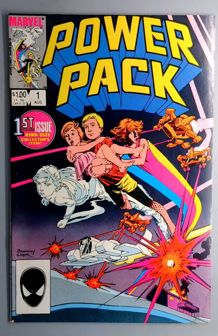Power Pack #1 VG+ Stained Marvel 1984
