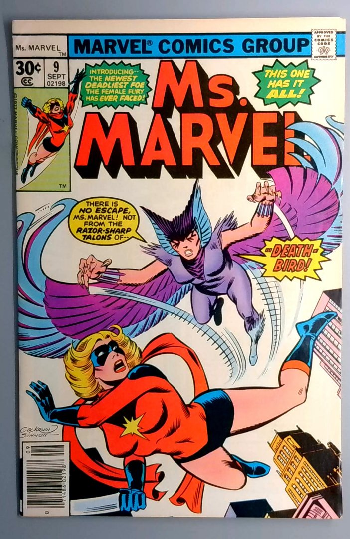 Ms. Marvel #9 VG 1st Deathbird Marvel 1977