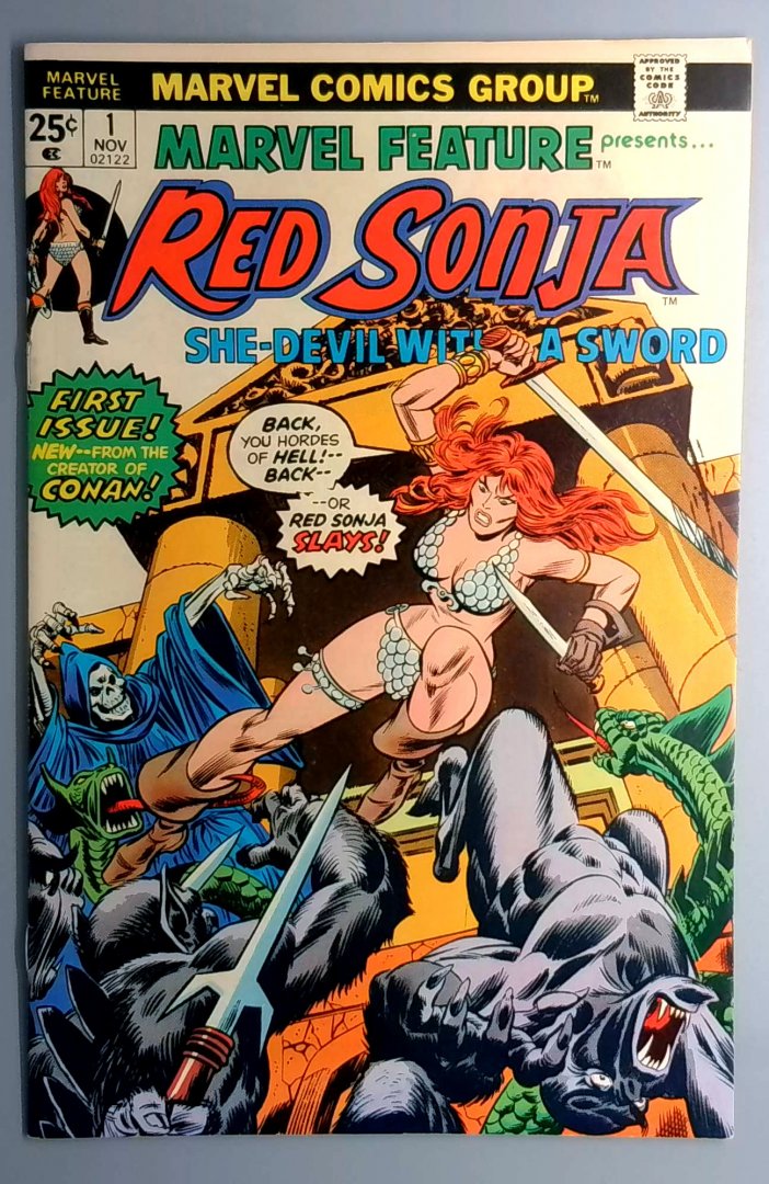 Marvel Feature #1 NM- Red Sonja in Featured Title Marvel 1975