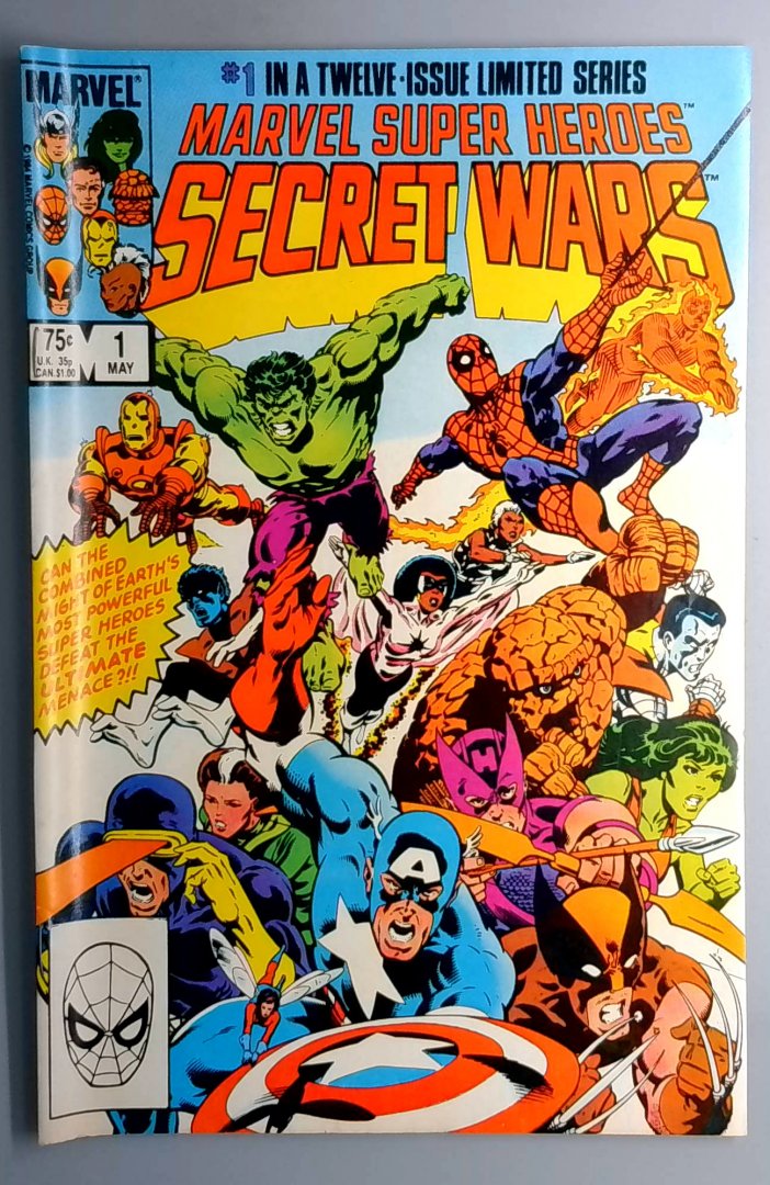 Marvel Super-Heroes: Secret Wars #1 VF+ Blue Error Galactus Marvel 1984 Copy2