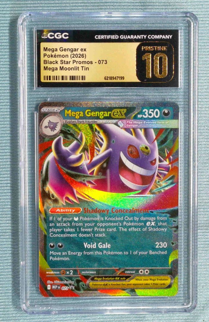 Mega Gengar ex - CGC 10 - Mega Evolution Black Star Promos 73 - pokemon