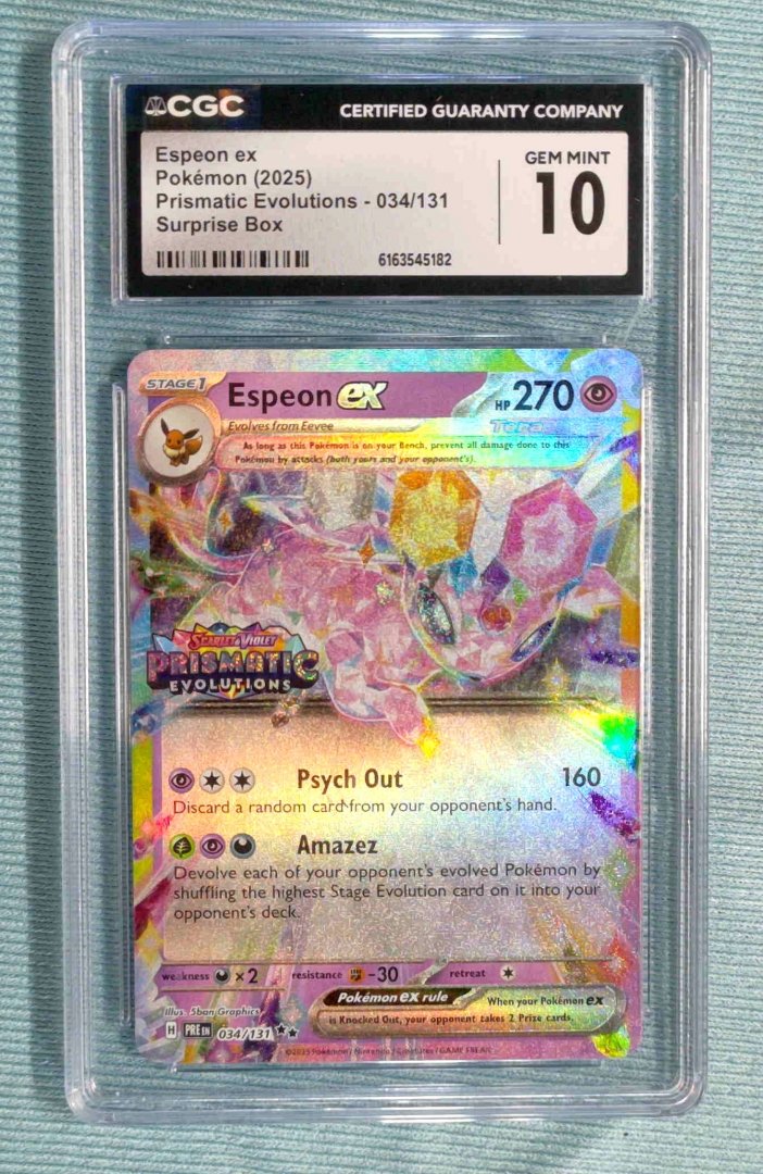 Espeon ex - CGC 10 - Prismatic Evolutions 34 - pokemon - Double Rare