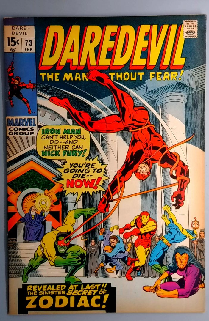 Daredevil #73 FN+ Zodiac Marvel 1971