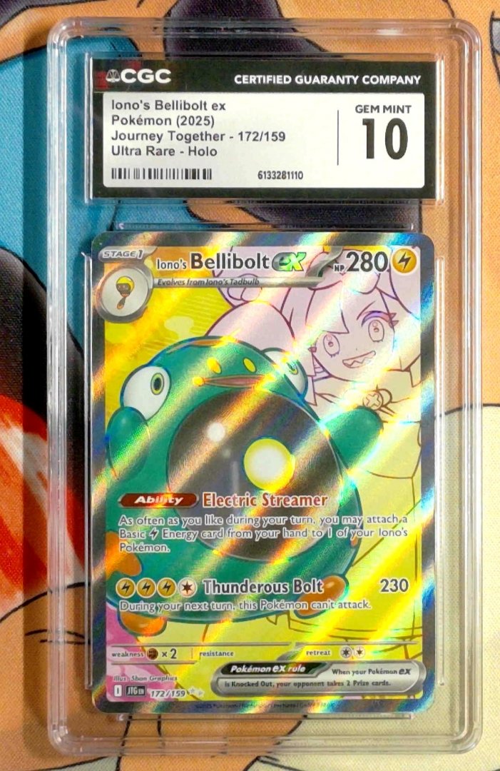 Iono's Bellibolt ex CGC 10 SV09: Journey Together 172 pokemon Ultra Rare