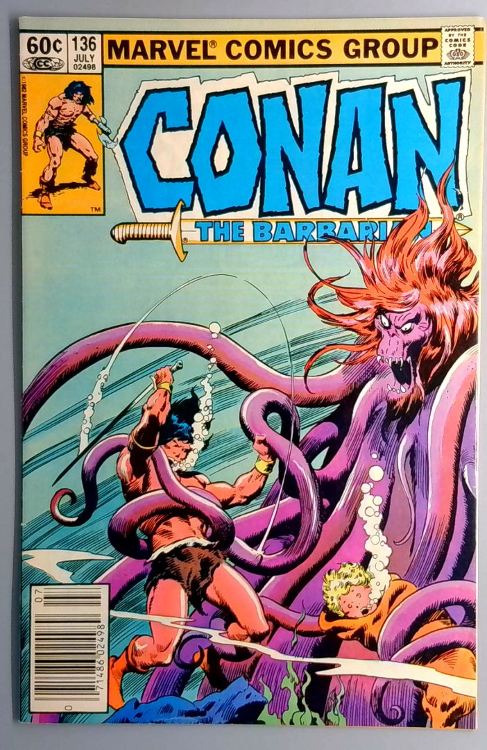 Conan the Barbarian #136 FN+ Newsstand Edition Marvel 1982