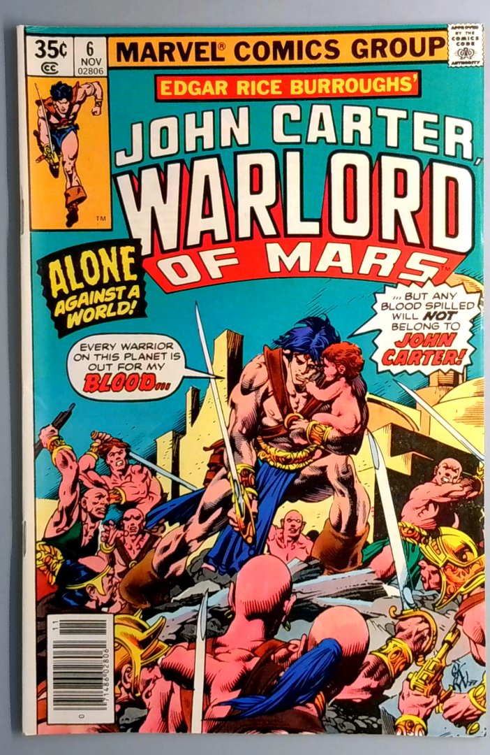 John Carter, Warlord of Mars #6 VF- Marvel 1977