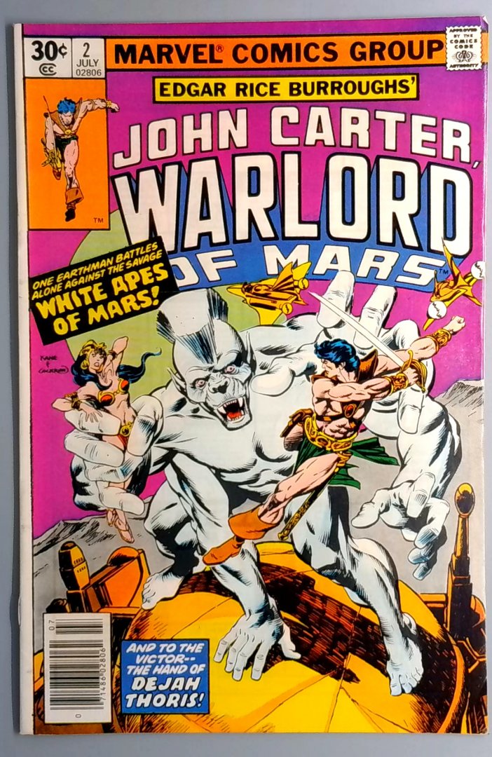 John Carter, Warlord of Mars #2 VF+ Marvel 1977