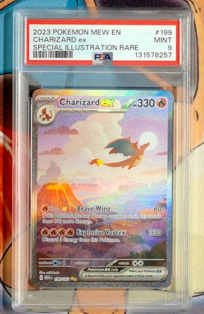 Pokemon Charizard ex #199 PSA 9 151 Holofoil Special Illustration Rare Slab