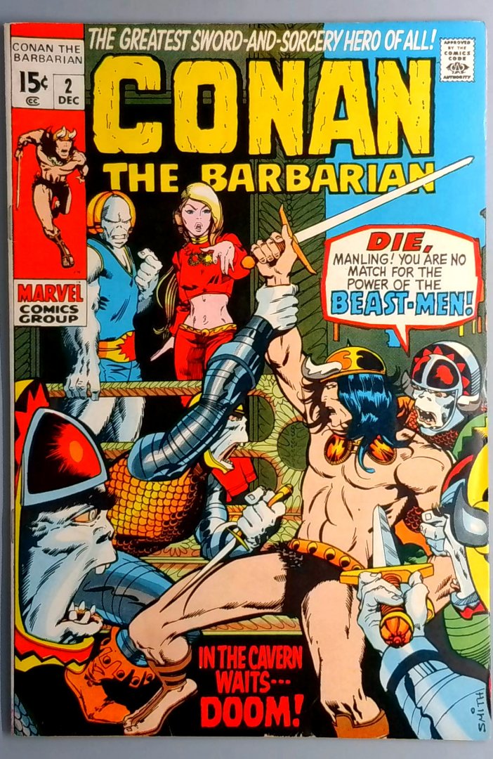 Conan the Barbarian #2 VF 2nd Appearance of Conan the Barbarian Marvel 1970