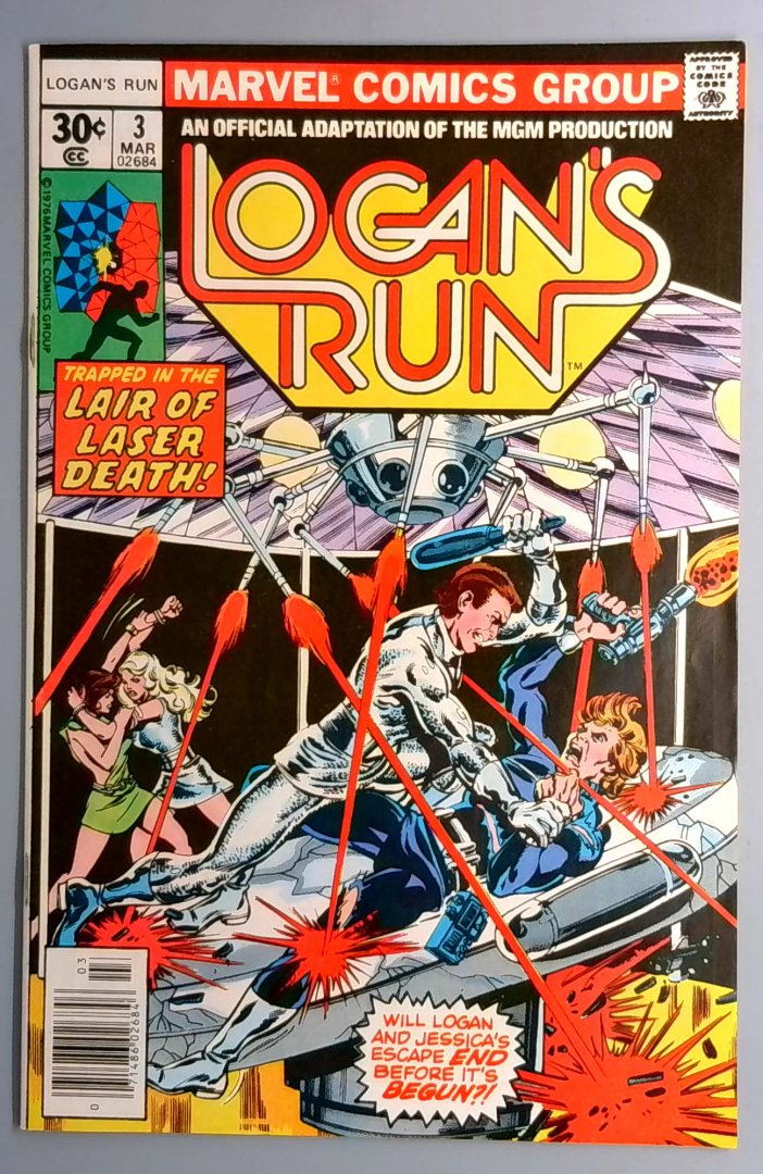 Logan's Run #3 NM Marvel Comics March 1977 Copy2