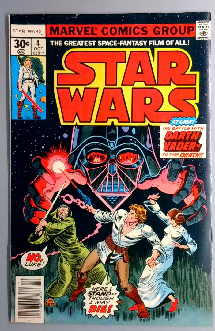 Star Wars #4 1st Darth Vader Battle Marvel Comics 1977 Copy2