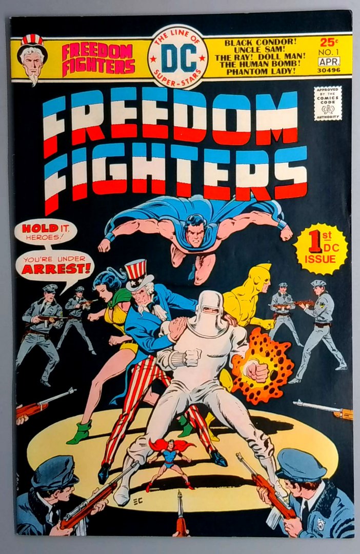 Freedom Fighters #1 VF 1st Appearance of Freedom Fighters: Uncle Sam DC 1976 Copy2