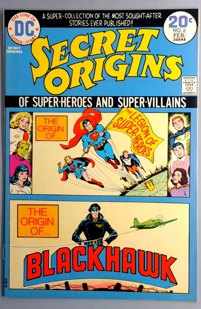 Secret Origins #6 Legion of Super-Heroes Blackhawk DC Comics 1974
