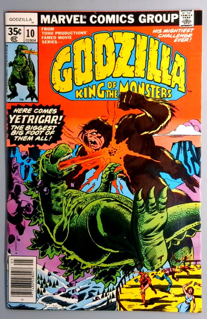 Godzilla #10 VF/NM 1st Appearance of Yetrigar Marvel 1978 Copy2