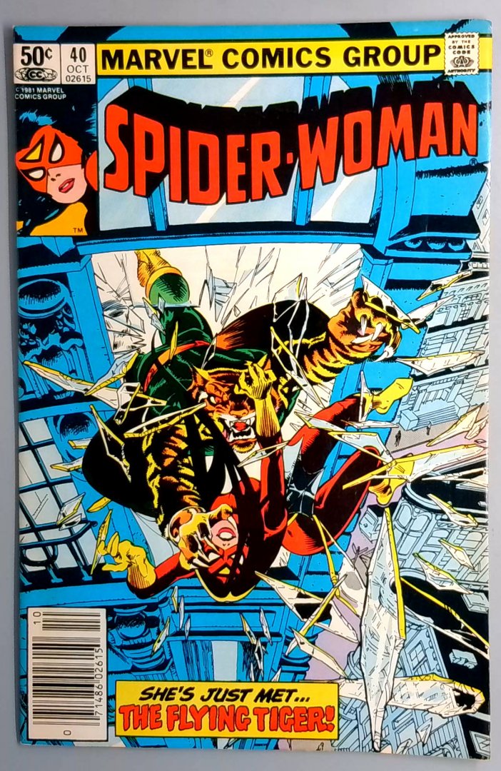 Spider-Woman #40 FN+ 1st Flying Tiger Newsstand Edition Marvel 1981
